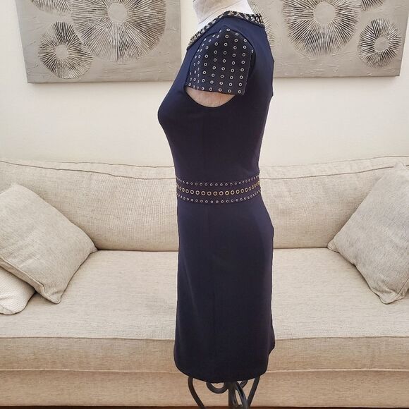 Michael Michael Kors Grommeted Cap-Sleeve Dress - Picture 6 of 14